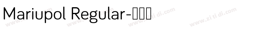 Mariupol Regular字体转换
